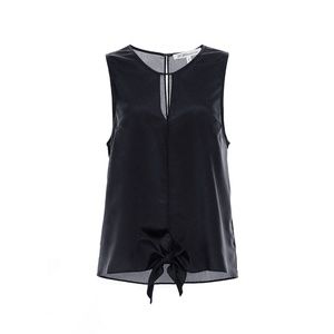 BCBGENERATION TIE WAIST TANK TOP - BLACK - X NWT